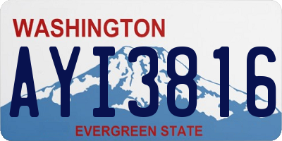 WA license plate AYI3816