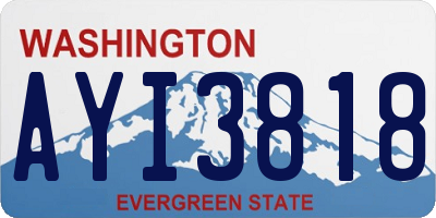 WA license plate AYI3818