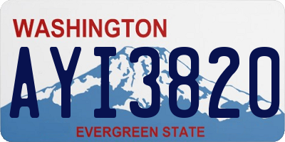 WA license plate AYI3820