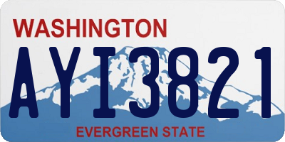 WA license plate AYI3821