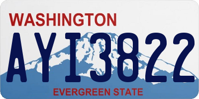 WA license plate AYI3822