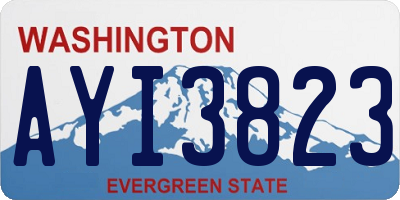 WA license plate AYI3823