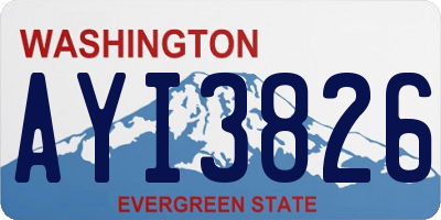 WA license plate AYI3826