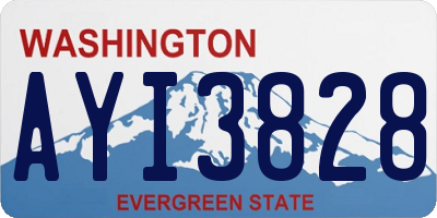 WA license plate AYI3828