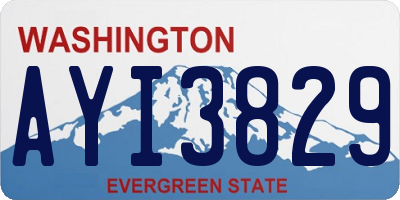 WA license plate AYI3829