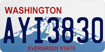 WA license plate AYI3830