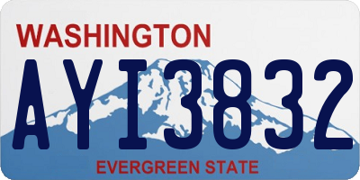 WA license plate AYI3832