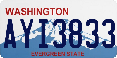 WA license plate AYI3833