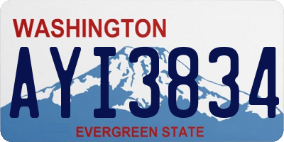 WA license plate AYI3834