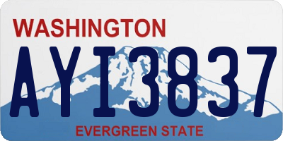 WA license plate AYI3837