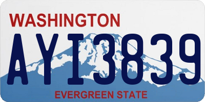 WA license plate AYI3839