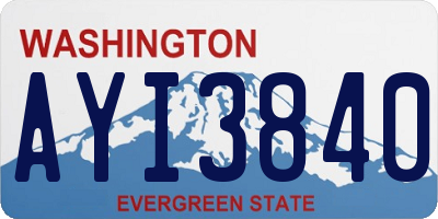 WA license plate AYI3840