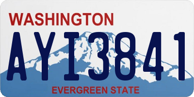WA license plate AYI3841