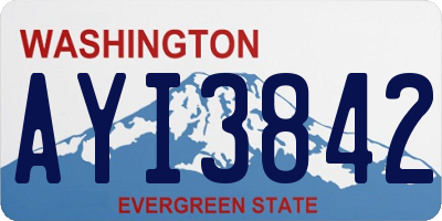 WA license plate AYI3842