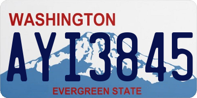 WA license plate AYI3845