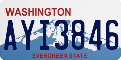 WA license plate AYI3846