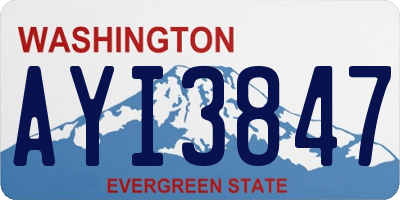 WA license plate AYI3847