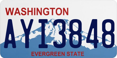 WA license plate AYI3848