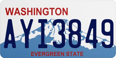 WA license plate AYI3849