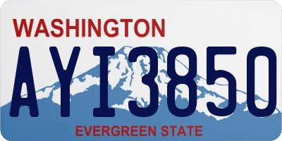 WA license plate AYI3850