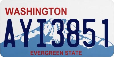 WA license plate AYI3851