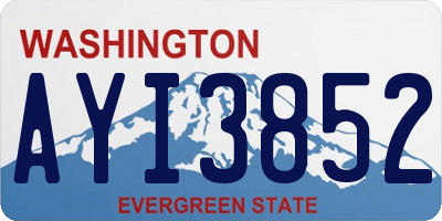 WA license plate AYI3852