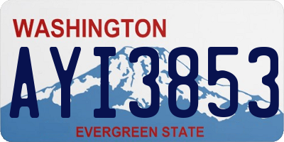 WA license plate AYI3853