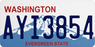 WA license plate AYI3854