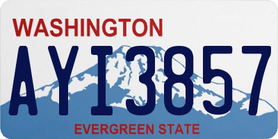 WA license plate AYI3857