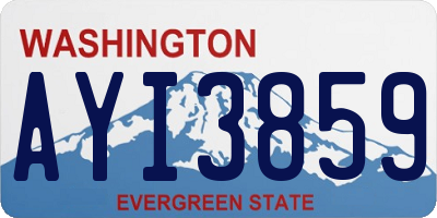 WA license plate AYI3859