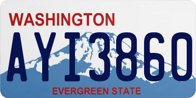 WA license plate AYI3860