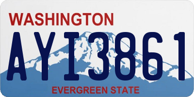 WA license plate AYI3861