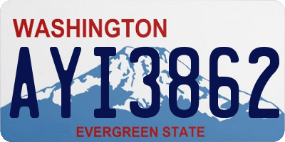 WA license plate AYI3862