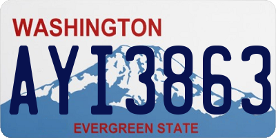 WA license plate AYI3863