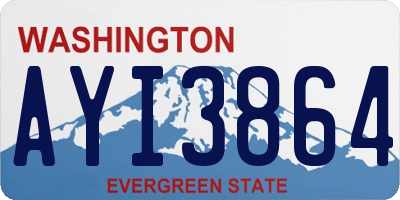 WA license plate AYI3864