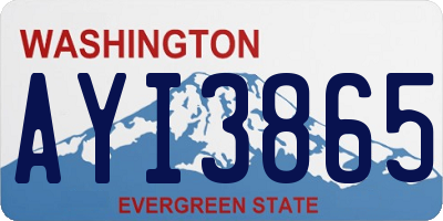 WA license plate AYI3865