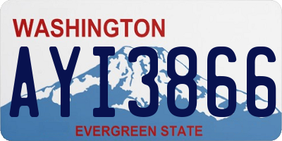 WA license plate AYI3866