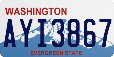 WA license plate AYI3867