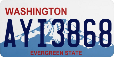 WA license plate AYI3868