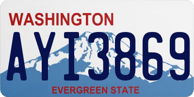 WA license plate AYI3869