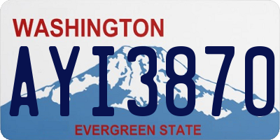 WA license plate AYI3870