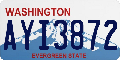 WA license plate AYI3872
