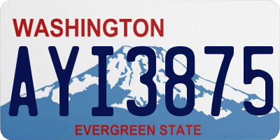 WA license plate AYI3875