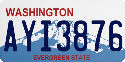 WA license plate AYI3876