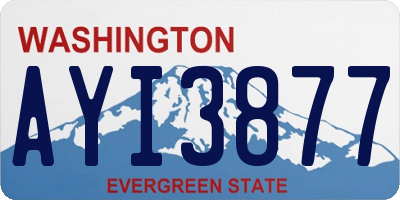WA license plate AYI3877
