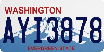 WA license plate AYI3878