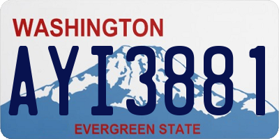 WA license plate AYI3881