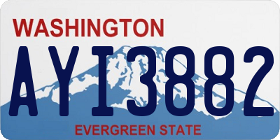 WA license plate AYI3882