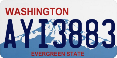 WA license plate AYI3883