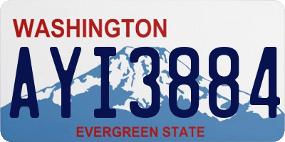 WA license plate AYI3884